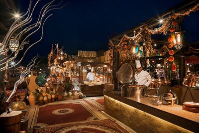 The buffet area at Al Hadheerah, Bab Al Shams