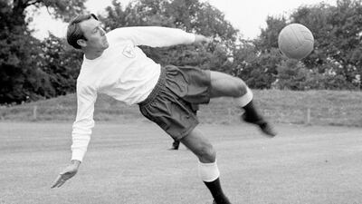 Jimmy Greaves seen here in training with Spurs ahead of the 1967 FA Cup final at Wembley stadium against his former club Chelsea. Getty
