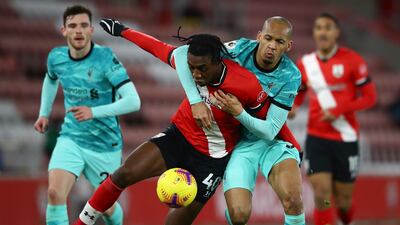 Fabinho - 5. The Brazilian is much less secure without a dedicated centre-half beside him. Found it difficult to cope with the movement of Ings. EPA