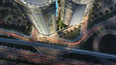 The six-tower, 4 million square foot project, Aykon City, will be built on Sheikh Zayed Road. Courtesy Damac