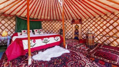 9. In the heart of Spain's Andalusian countryside, this eco-friendly Mongolian-style yurt is surrounded by almond groves and sleeps two travellers, with prices from Dh238.