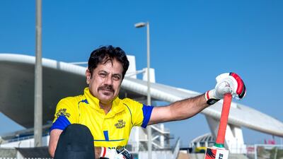 Veteran cricketer Muniruddin Salahuddin has played the game in Abu Dhabi for more than 33 years. Victor Besa / The National