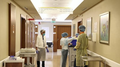 A hospital in Dubai. The UAE resident died from coronavirus on May 7 in the emirate. Pawan Singh / The National