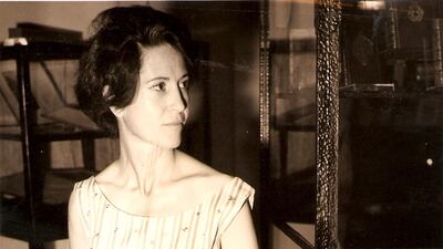 Lady Cochrane at the opening of the exhibition Manuscripts Precieux et Livres Rares at the Sursock Museum, 1962. Sursock Museum archive