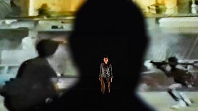An actor performs on stage in Julien Bouffier’s theatre play “Le quatrieme mur” in Mulhouse, eastern France. Sebastien Bozon / AFP Photo