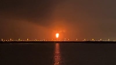 A screengrab from video footage of the explosion at Ras Laffan industrial zone. Photo: AFPTV/AFP