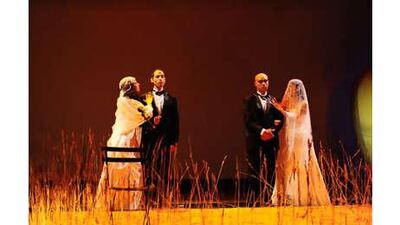 A scene from the Tunisian play Hobb Story, which just premiered in the UK. The attention of the western world is increasingly being drawn to the work being made in Arabic-speaking countries.