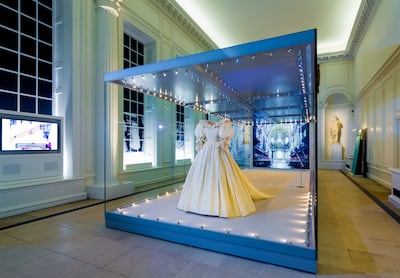 Princess Diana's wedding dress by David and Elizabeth Emanuel at the Royal Style in the Making exhibition at Kensington Palace. Courtesy Matthew Storey
