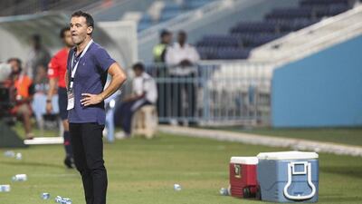 Baniyas manager Luis Garcia shown during an Arabian Gulf League match last season against Al Wasl. Lee Hoagland / The National / May 15, 2015