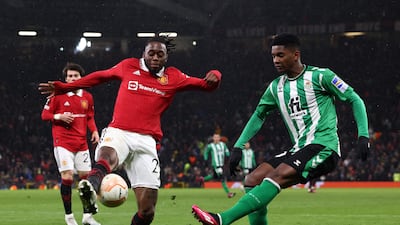 SUBS: Aaron Wan-Bissaka (Dalot HT) - 7. Did well once again in front of the 72,998 crowd. Effective with Antony in front of him. AFP