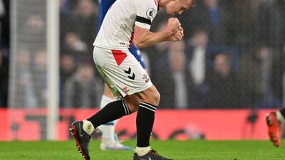 Goalscorer James Ward-Prowse celebrates at the final whistle. AFP