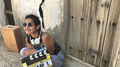 Ameen on set in Oman. Image Nation Abu Dhabi