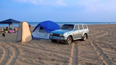 The long and largely deserted beaches of Oman’s Indian Ocean coastline are perfect for exploring and overnight camping. Paolo Rossetti for The National