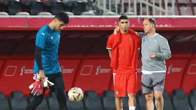 Morocco's Achraf Hakimi during training. Reuters