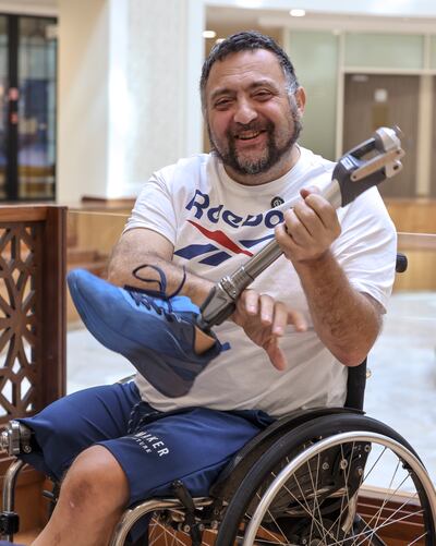 Massimo Castellani lost his right leg to a tick-borne infection in January 2024. Victor Besa / The National