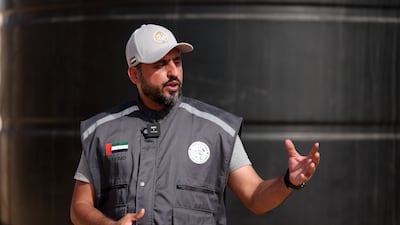 Engineer Khalid Al Naqbi is part of the UAE team responsible for addressing water scarcity in Gaza. More than 130 million gallons of drinking water have been delivered by a network of desalination plants built by the UAE in December