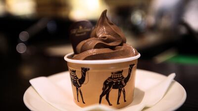 Camel products: ice cream made from camel's milk. Lee Hoagland / The National