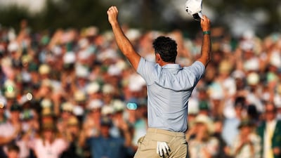 When his winning putt dropped, the world No 2 looked to the clear blue Georgia skies and let out a jubilant roar. Getty Images