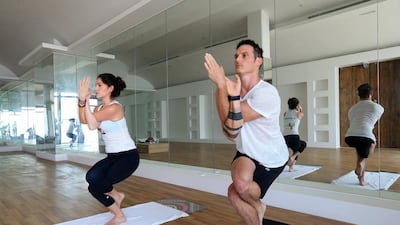 Garurasana (Eagle Pose): Improves flexibility of the hips, knees and ankle joints. Relieves tension in the neck and shoulders. Supplies fresh blood to the kidneys. Releases and generates energy in the male and female reproductive organs. Improves sexual vitality and control. Helps prostate problems Ravindranath K / The National