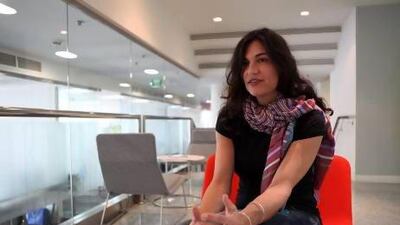 Alegra Brooksbank, one of the finalists in the Arab Film Studio competition. Fatima AL Marzooqi / The National