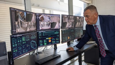 Oleg Zaretskiy, chief executive of uScovery and uSky Transport systems, at the test centre in Sharjah