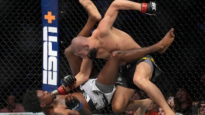 Khamzat Chimaev fights Kevin Holland in a 180-pound catchweight bout at UFC 279. AP