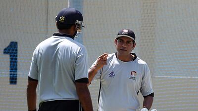 Coach Aaqib Javed will have to step in hard and quick to stem the rot for the UAE cricketers. Satish Kumar / The National