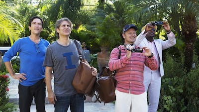From left, Ben Chaplin, Michael Imperioli, Steve Zahn and Romany Malco in Mad Dogs. Francisco Roman / Amazon / Sony Pictures Television