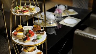 Afternoon tea at Karat, The Address Dubai Mall. Courtesy The Address Dubai Mall