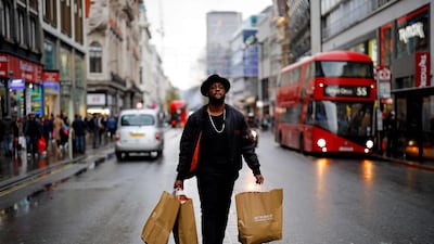 Oxford Street, London, November 26, 2019. Black Friday in the UK entices Christmas shoppers with the discounts at stores often lasting for a week. Tolga Akmen / AFP