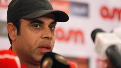 Mahdi Ali, coach of United Arab Emirates, attends a news conference prior to their Gulf Cup Championship soccer match against Qatar in Al Manamah January 4, 2013. REUTERS/Tariq AlAli (BAHRAIN - Tags: SPORT SOCCER) *** Local Caption *** BAH07_SOCCER-_0104_11.JPG