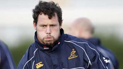 Australia's Al Baxter in a training session in London.