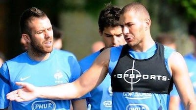Karim Benzema, right, and Jeremy Menez, left, were both part of France's Under 17 European Championship victory in 2004, along with Samir Nasri and Hatem Ben Arfa.
