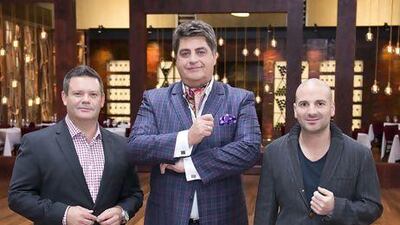 The MasterChef Judges George Mehigan, Matt Preston and George Calombaris. Courtesy of Shine Australia
