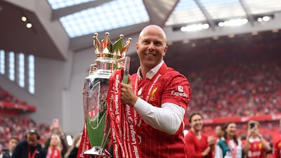 Liverpool manager Arne Slot won the Premier League in his first season at Anfield. Getty Images