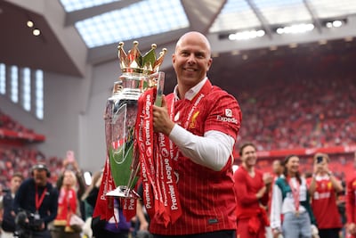 Liverpool manager Arne Slot won the Premier League title in his first season in charge. Getty Images