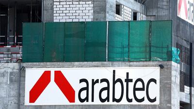 Arabtec shares fell 3.32 per cent, their steepest fall in more than a week, closing the day at Dh2.33. Pawan Singh / The National