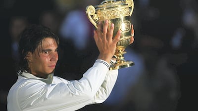 5) Rafael Nadal win his first major away from the French Open at the 2008 Wimbledon Championships. Getty Images