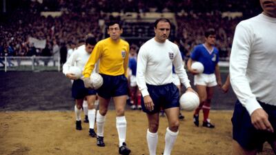 England's George Cohen, Gordon Banks and Ian Callaghan during the 1966 World Cup. PA