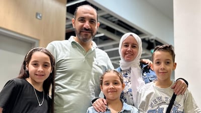 Ahmed Saleh and his family, wife Magda Elsahn, Lara, Omar and Laila. Photo: Ahmed Saleh