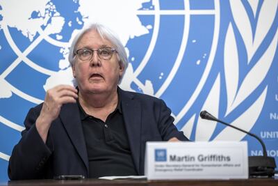 'Basic services are crumbling' in Sudan, said Martin Griffiths of the UN. EPA