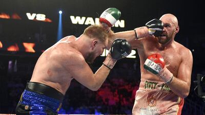 Tyson Fury overcame horrendous cuts to his right eye to take a unanimous decision over Otto Wallin in a bruising heavyweight encounter in Las Vegas. AFP