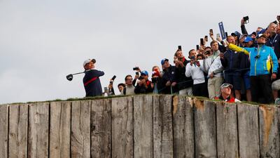 Team USA's Tiger Woods in action. Reuters