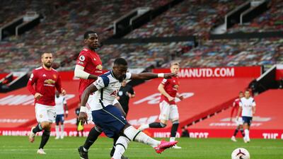 Spurs defender Serge Aurier makes it 5-1. AFP