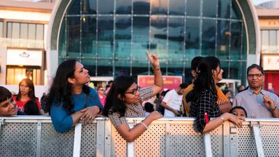Dubai Festival City Mall hosted a huge Diwali celebration in Dubai on Thursday night. As part of the celebration, they unveiled the new IMAGINE show, ‘Hathi’s Garden’ that features a hint of Bollywood, a splash of colour and a specially curated musical score, accompanied by a specially choreographed fireworks display. Reem Mohammed / The National