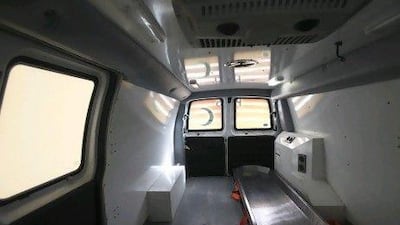 The municipality of Abu Dhabi has specially equipped vehicles to transport dead bodies.