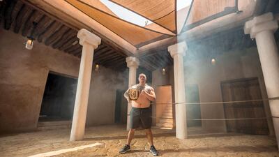 Andy Ruiz Jr during a photo shoot for "Clash of the Dunes". Credit General Sports Authority