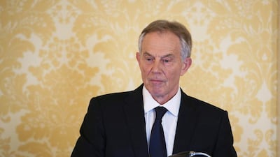Former UK prime minister Tony Blair responds to the Chilcot report. Stefan Rousseau / Getty Images