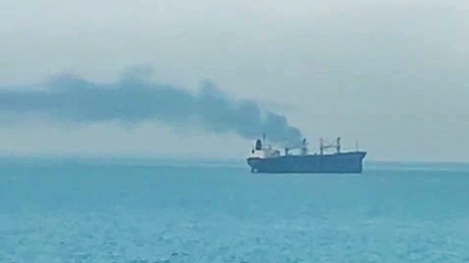 On most days the sky was thick with smoke from attacks on ships in the conflict zone