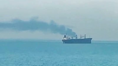 On most days the sky was thick with smoke from attacks on ships in the conflict zone